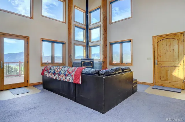 a living room with furniture and a couch