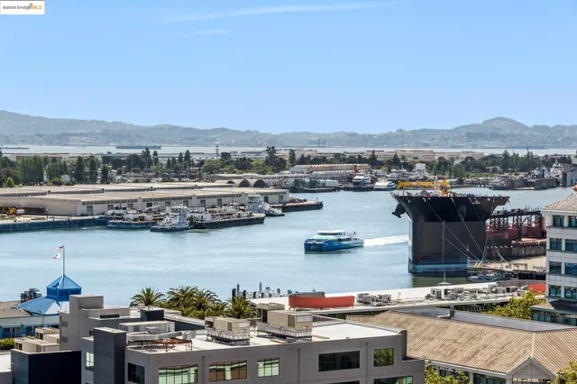 a view of city and mountain with outdoor space