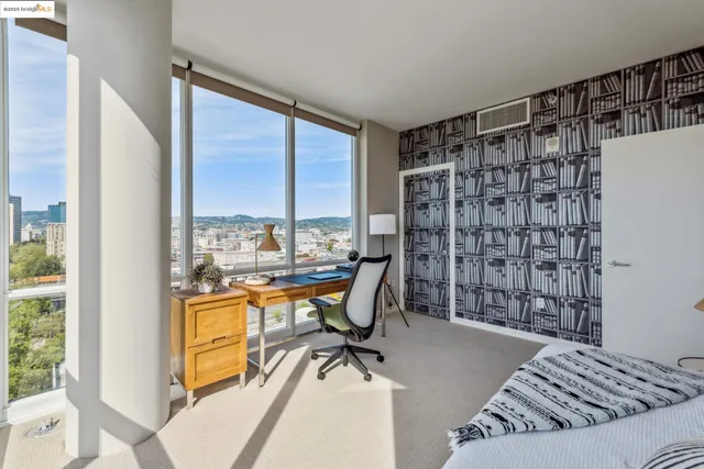 a view of balcony with furniture