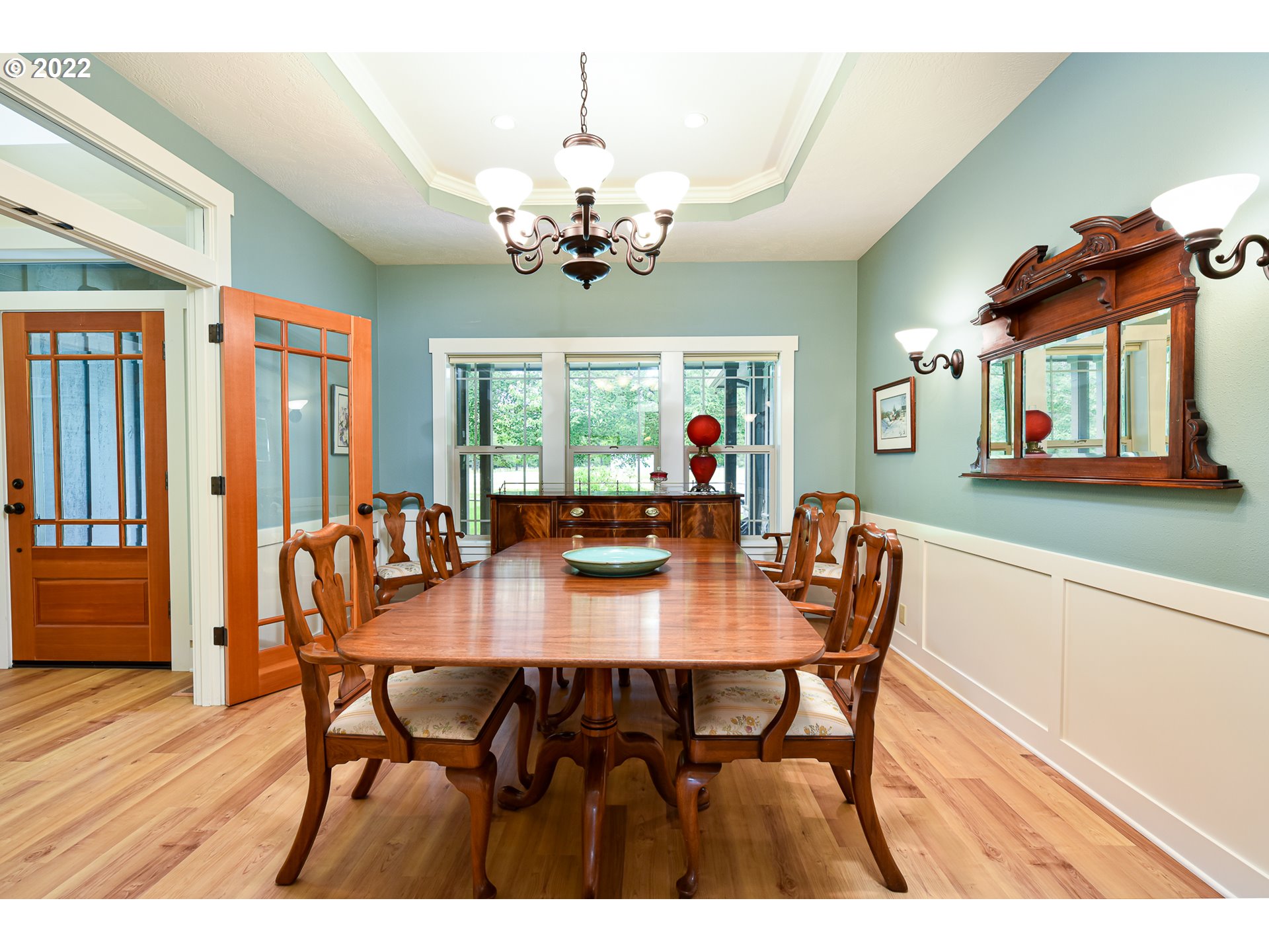 90730 Marcola Road Springfield, OR 97478 - Photo 13 of 30 a view of a dining room with furniture window and wooden floor