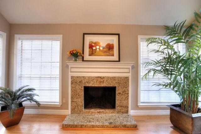 2211 South Kirkwood Road, Unit 59 Houston, TX 77077 - Photo 4 of 16 a living room with a potted plant and a fireplace