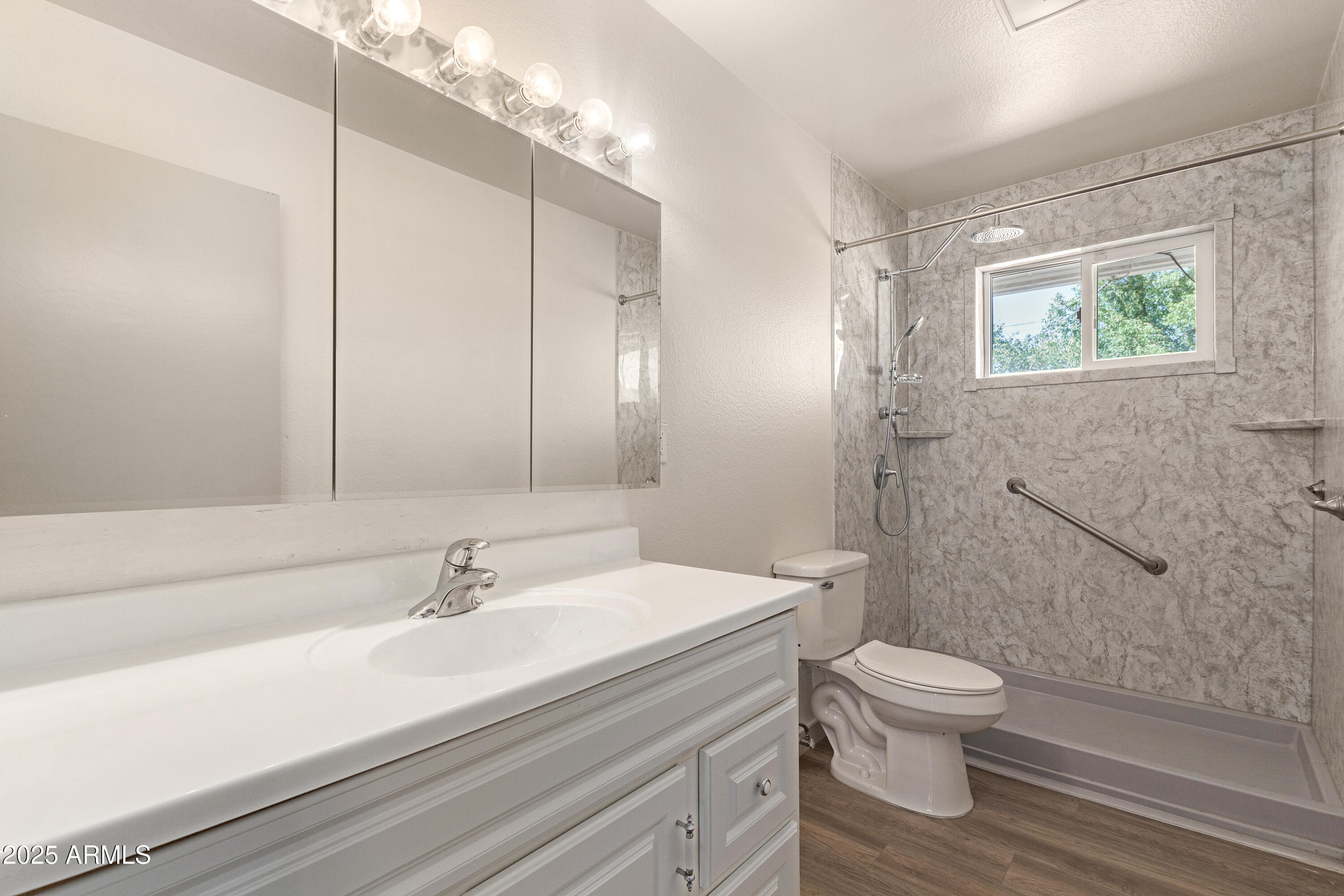 5732 Covina Road Mesa, AZ 85205 - Photo 19 of 24 a bathroom with a sink toilet and shower