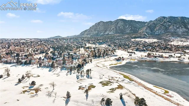 a view of city view and mountain