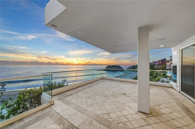 a view of beach and ocean
