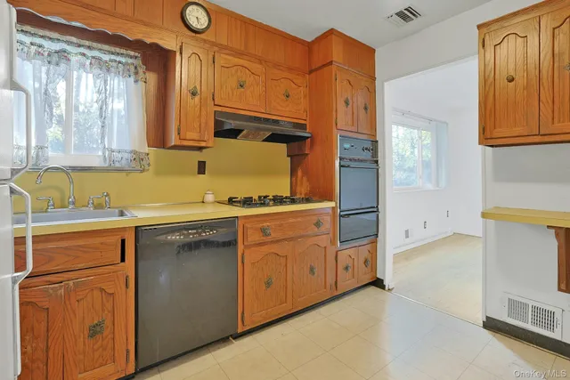 a kitchen with stainless steel appliances granite countertop a sink and cabinets