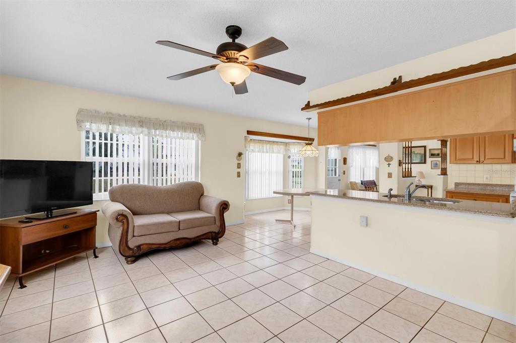9058 Arundle Place New Port Richey, FL 34655 - Photo 15 of 59 a living room with furniture and a flat screen tv