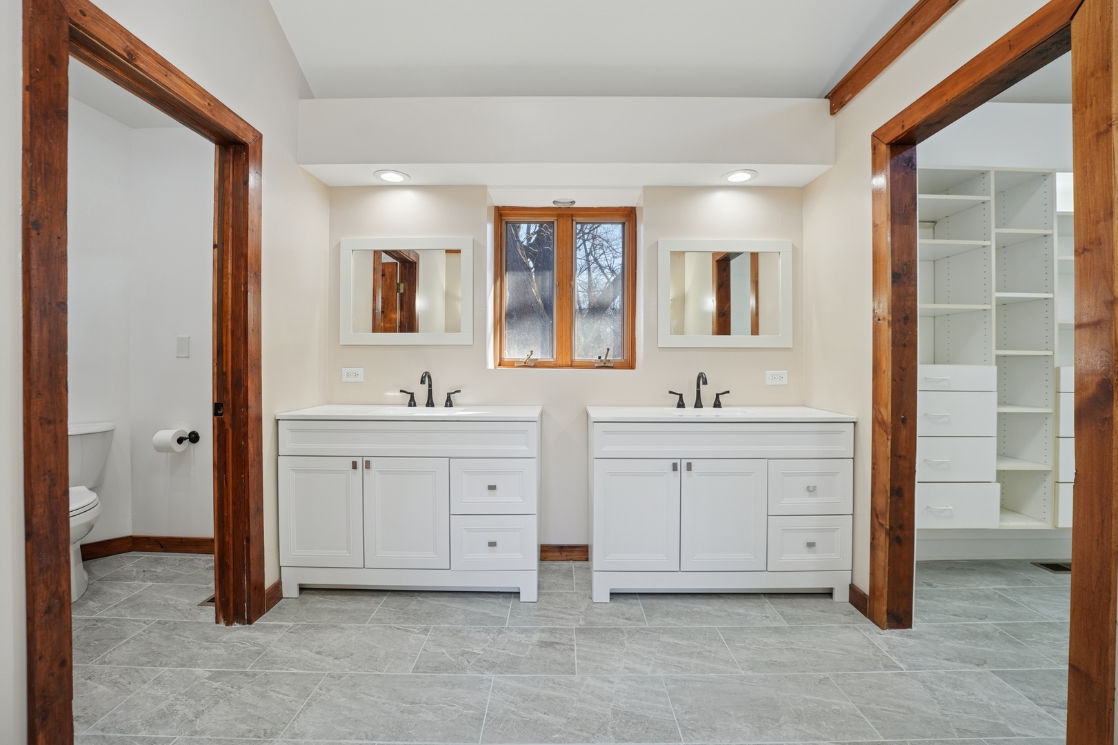 120 Old Barrington Road North Barrington, IL 60010 - Photo 17 of 31 a spacious bathroom with a double vanity sink mirror and double