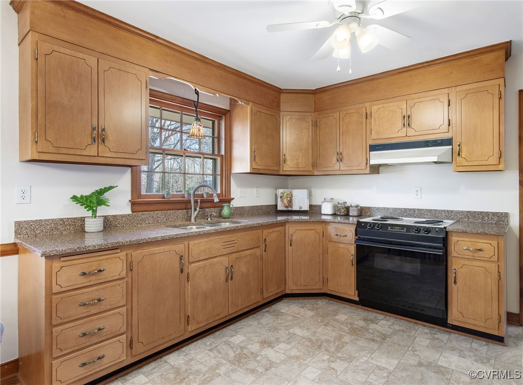 4511 Courthouse Road Chesterfield, VA 23236 - Photo 13 of 37 a kitchen with granite countertop a sink stainless steel appliances and cabinets