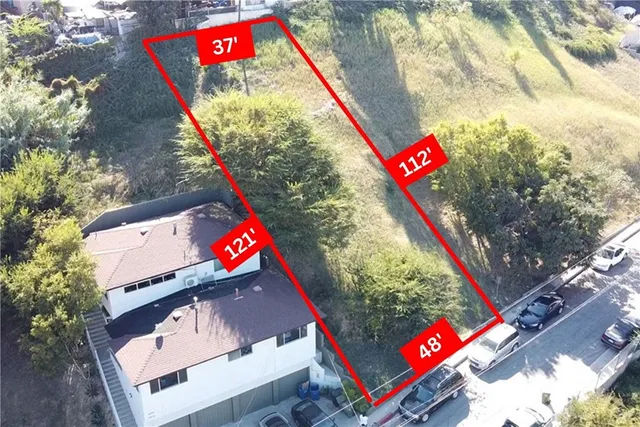 an aerial view of multiple house