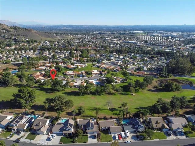 an aerial view of multiple house