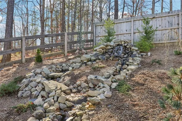 a view of a row of trees