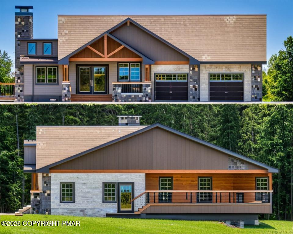 1127 Sawmill Road Pocono Lake, PA 18347 - Photo 6 of 8 a view of a big house with a big yard and potted plants