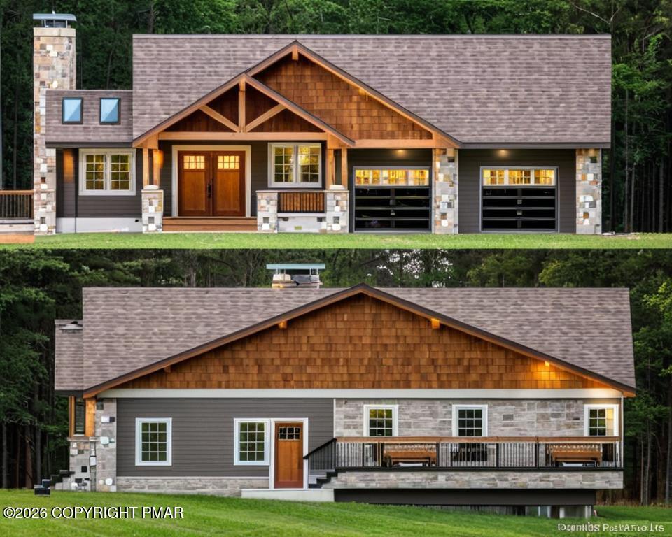 1127 Sawmill Road Pocono Lake, PA 18347 - Photo 7 of 8 a front view of a house with a yard