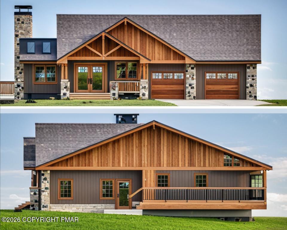 1127 Sawmill Road Pocono Lake, PA 18347 - Photo 8 of 8 a front view of a house with a yard and potted plants