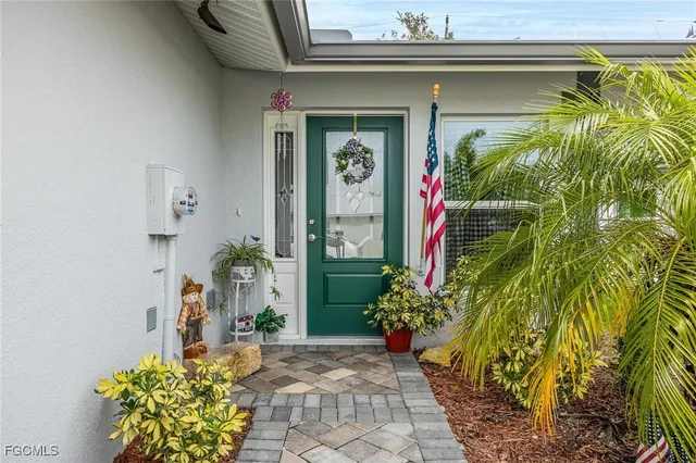 a front view of a house