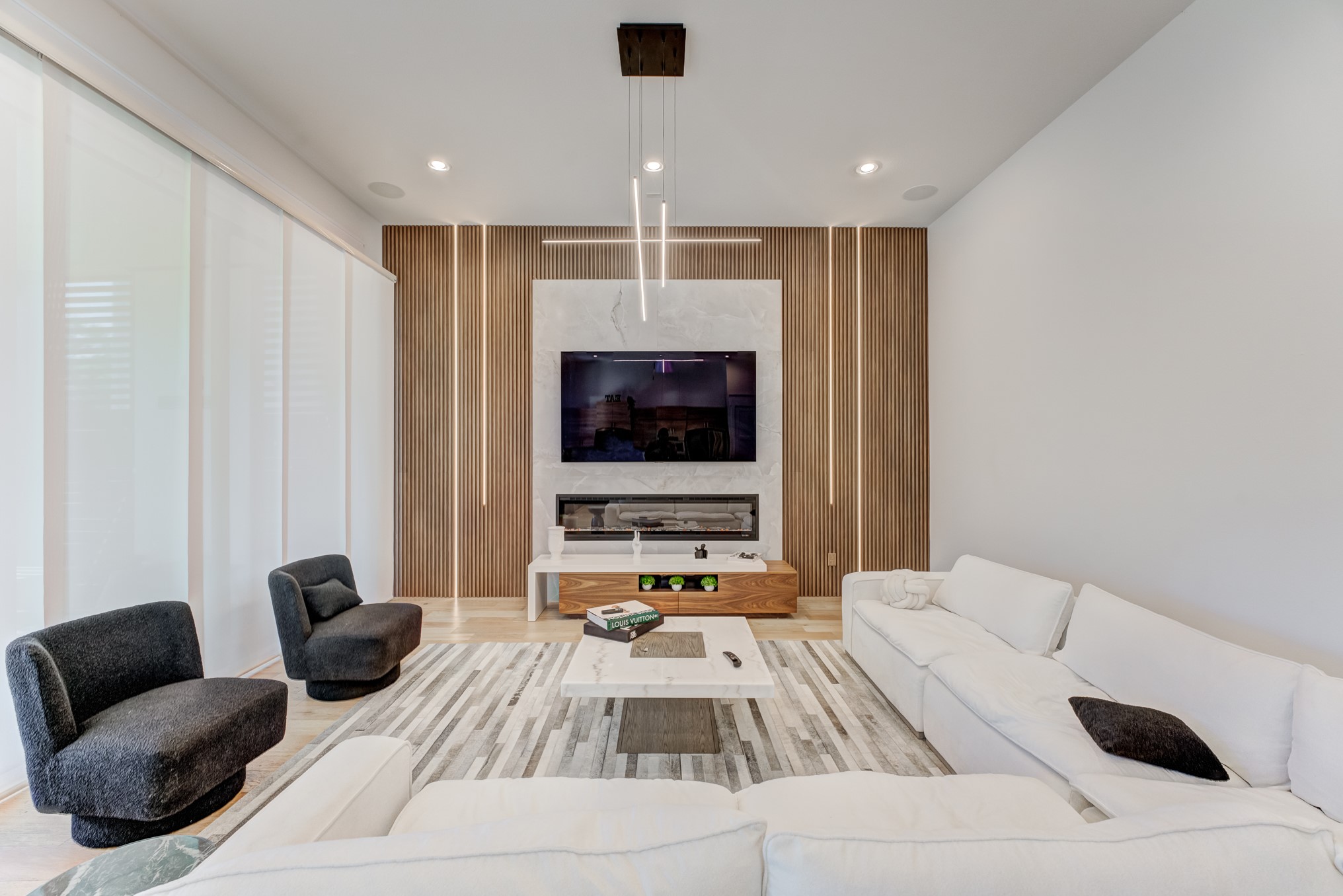 3406 Asher Landing Lane Houston, TX 77080 - Photo 3 of 45 a living room with furniture and a flat screen tv