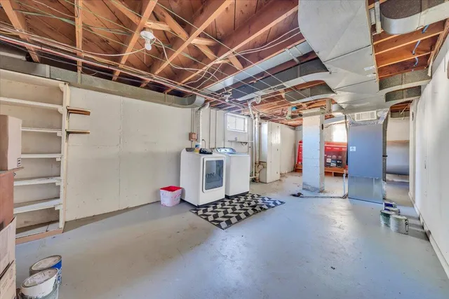 a view of storage and utility room