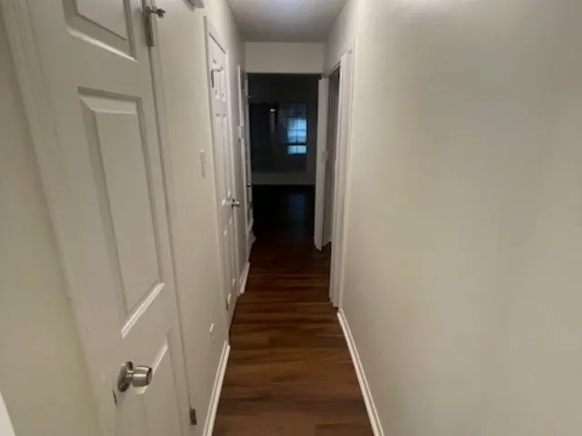 a view of a hallway with a entryway