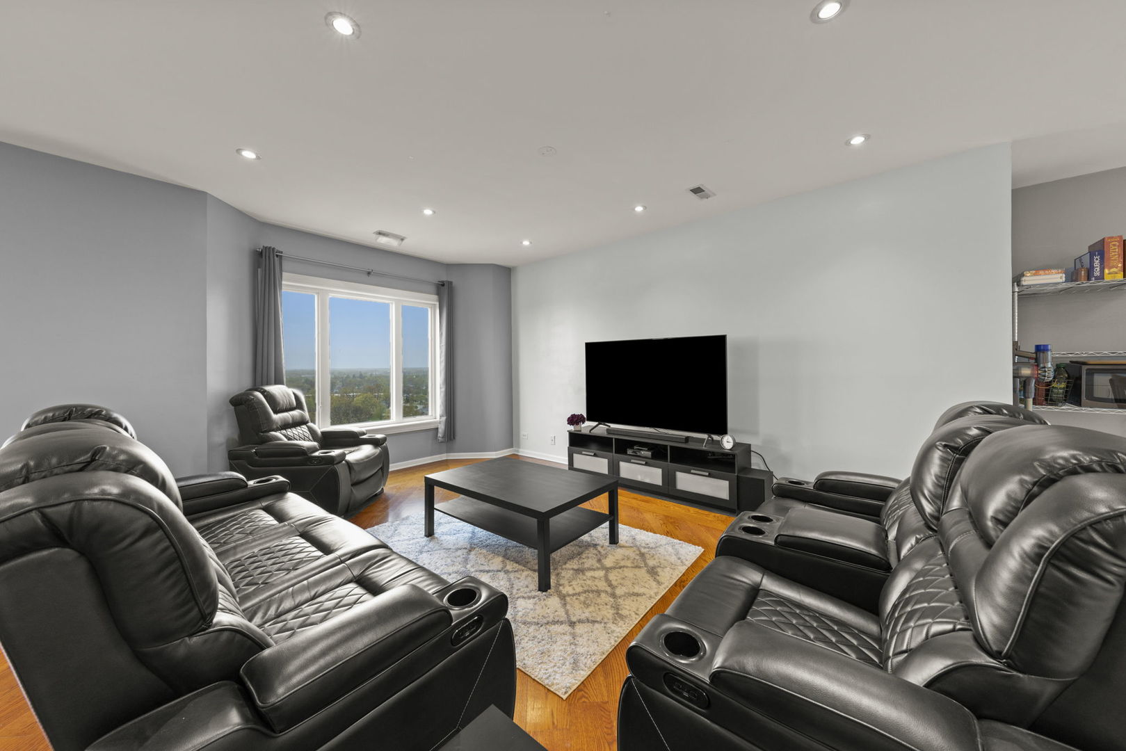 1 Renaissance Place, Unit PH2 Palatine, IL 60067 - Photo 6 of 23 a bedroom with furniture and a flat screen tv