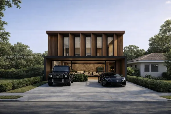 a car parked in front of house