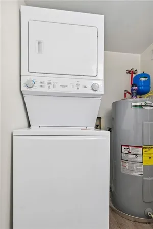 a close up view of washer and dryer