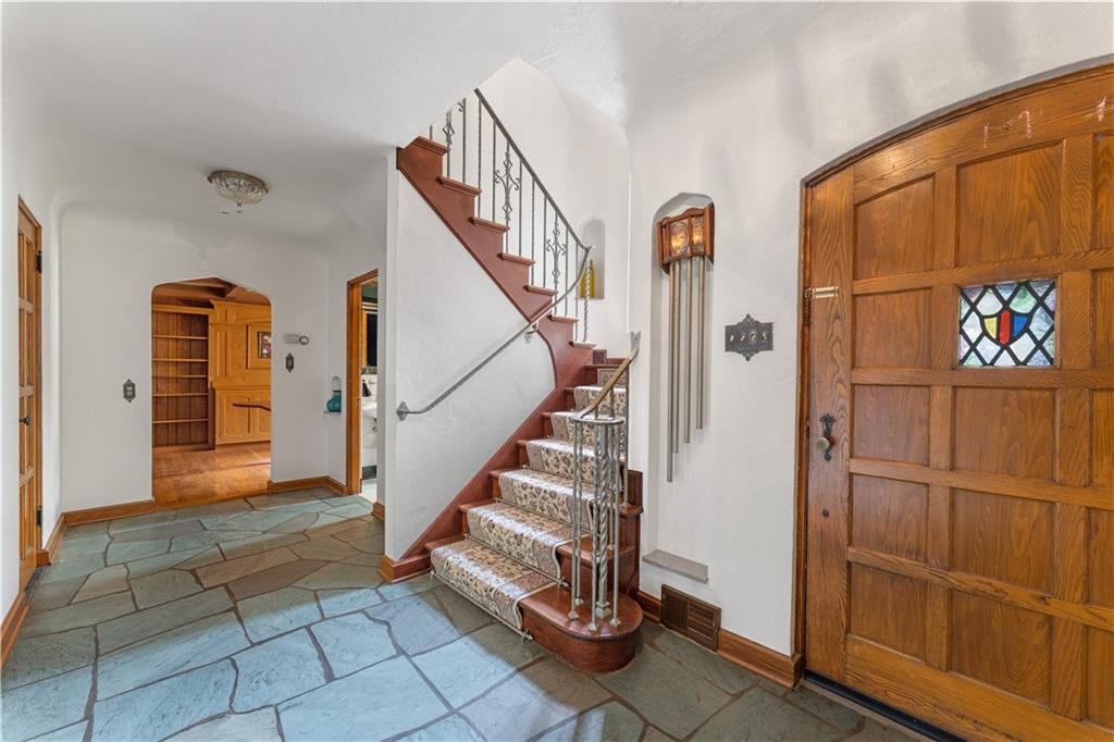 840 Osage Road Pittsburgh, PA 15243 - Photo 6 of 47 a view of entryway with wooden floor and stairs