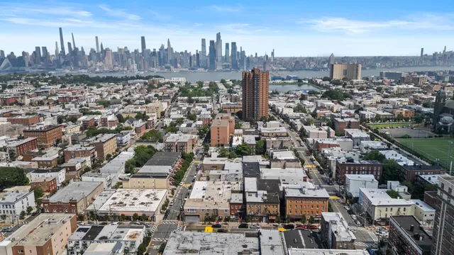 an aerial view of city