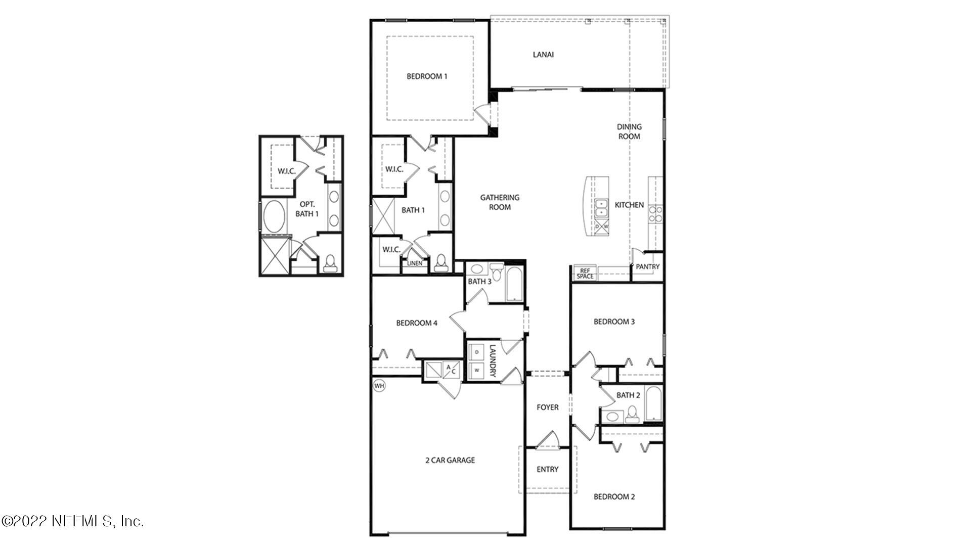 65784 Edgewater Drive Yulee, FL 32097 - Photo 2 of 44 a picture of a bathroom with a shower and a mirror