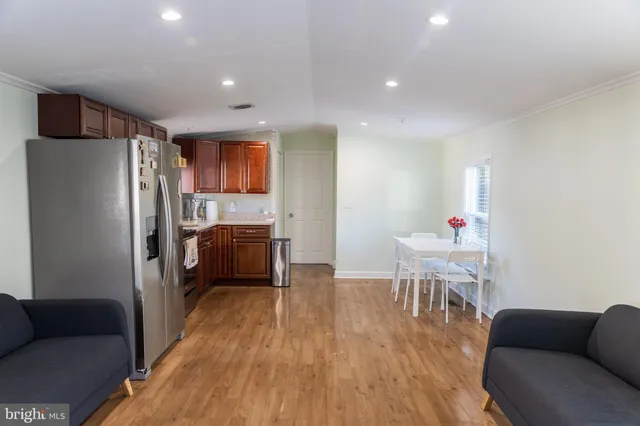a living room with furniture and a couch