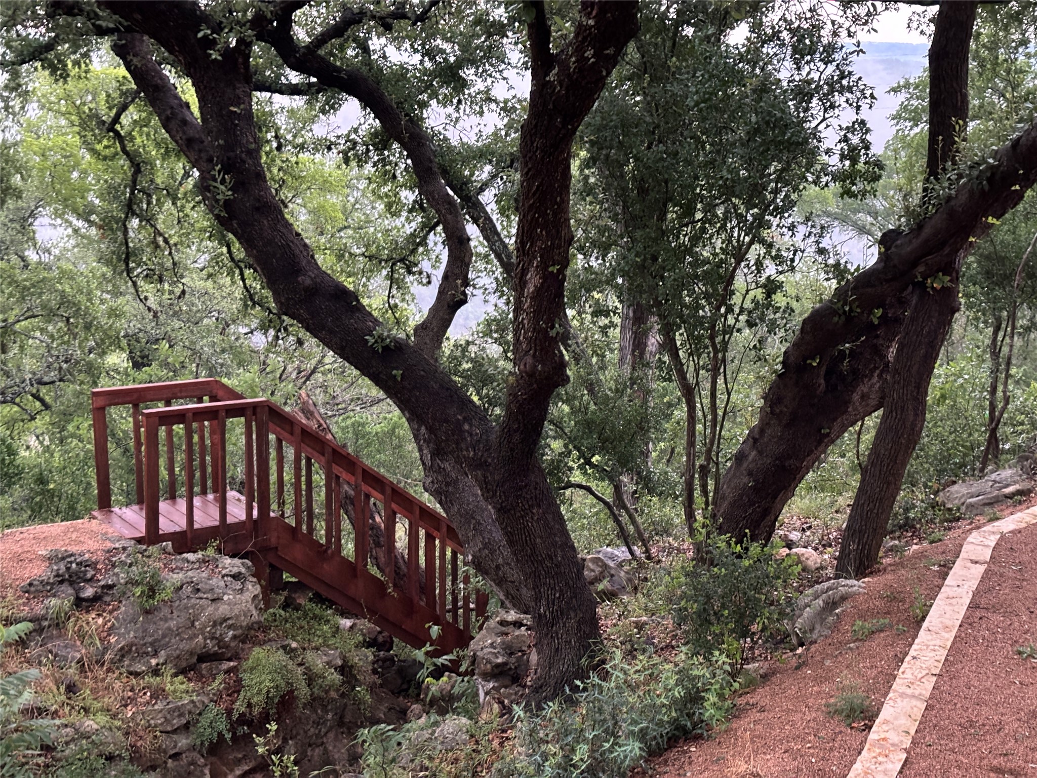 172 Bluff Trail Dripping Springs, TX 78620 - Photo 36 of 40 a view of a deck with a trees front of house