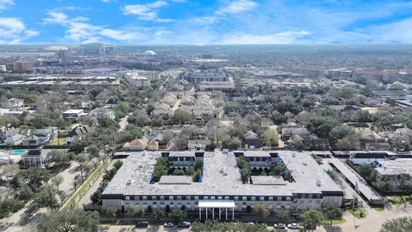 an aerial view of multiple house
