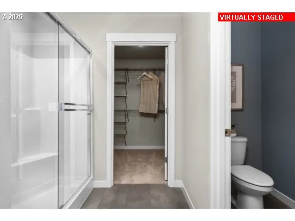 a bathroom with a toilet