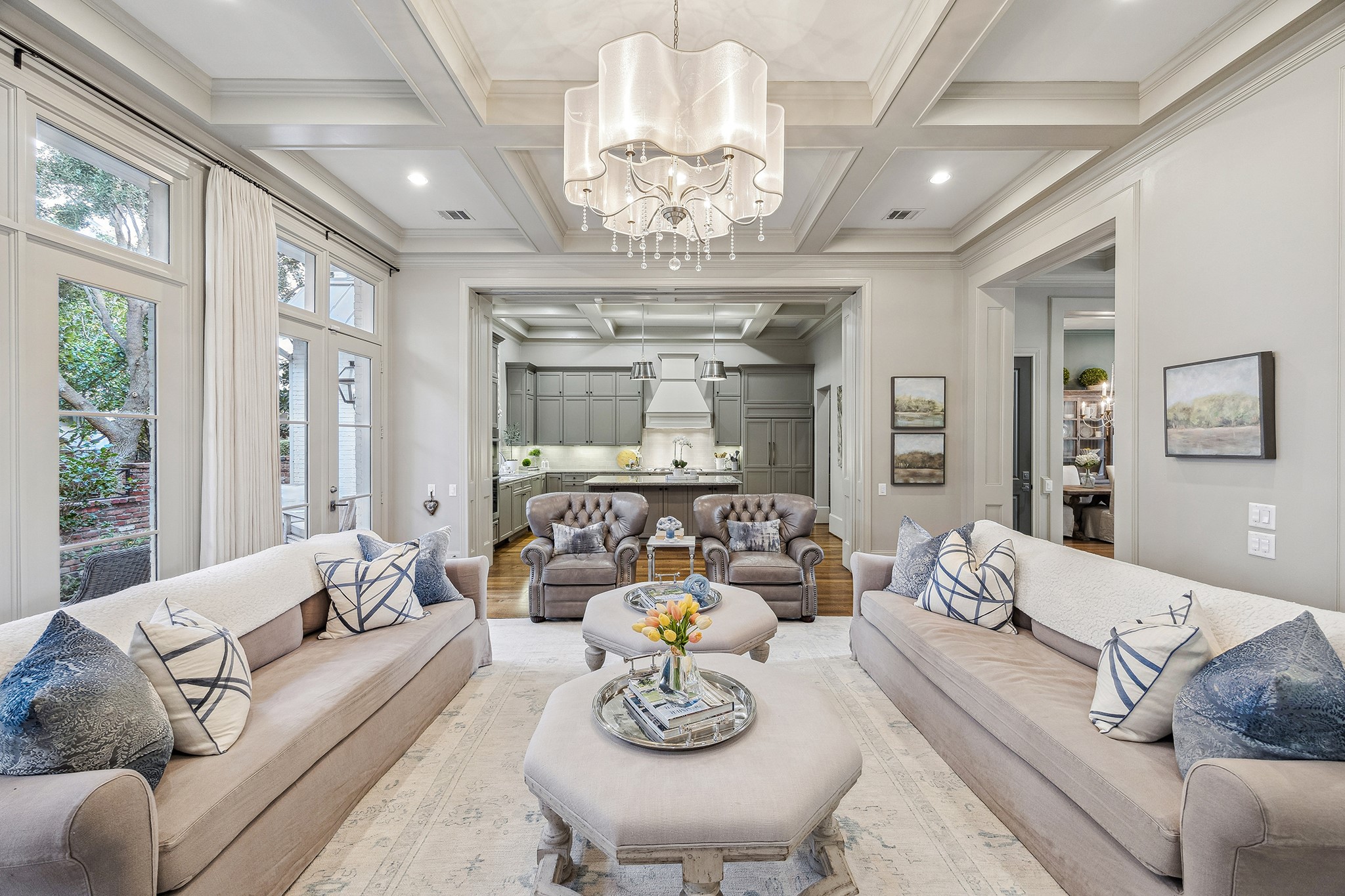 3240 Bammel Lane Houston, TX 77098 - Photo 15 of 34 a living room with furniture chandelier and a chandelier