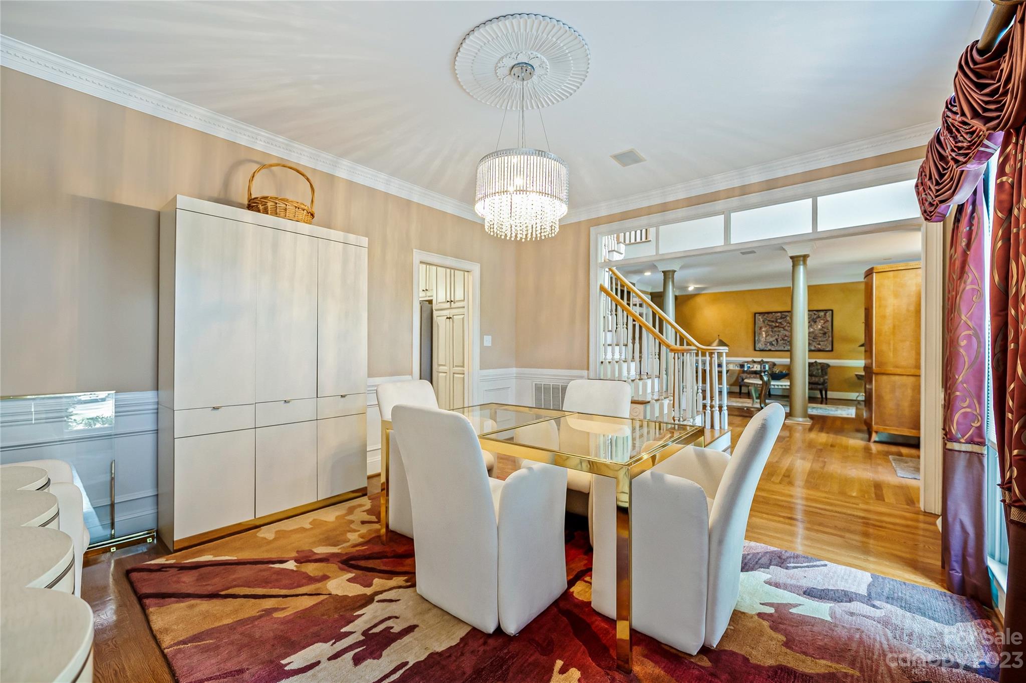 4517 Binfords Ridge Road Charlotte, NC 28226 - Photo 9 of 47 a view of a dining room with furniture window and wooden floor