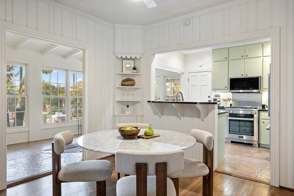 3808 Avenue F Austin, TX 78751 - Photo 7 of 22 Dining flows into both the kitchen and the sunroom