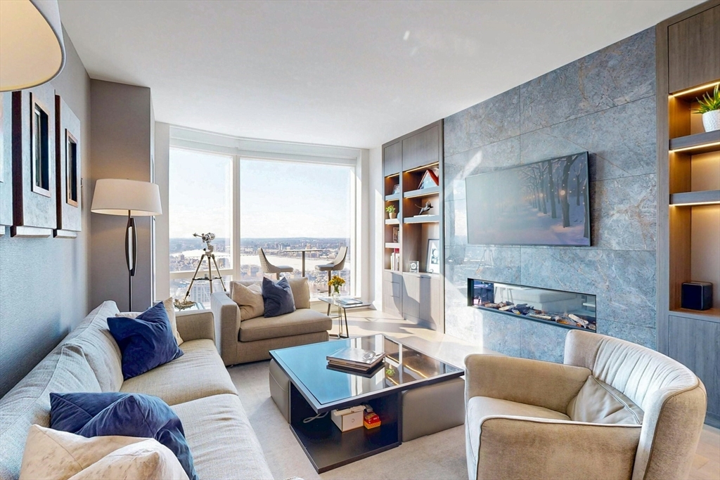 a living room with furniture and a couch