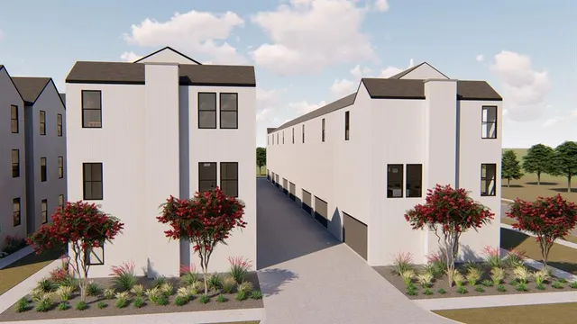 a house view with a garden space