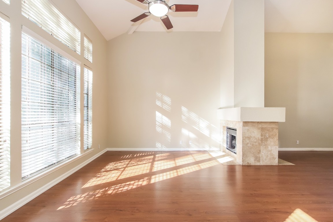 2802 Hummingbird Circle Cedar Park, TX 78613 - Photo 2 of 15 a view of empty room with wooden floor and fan