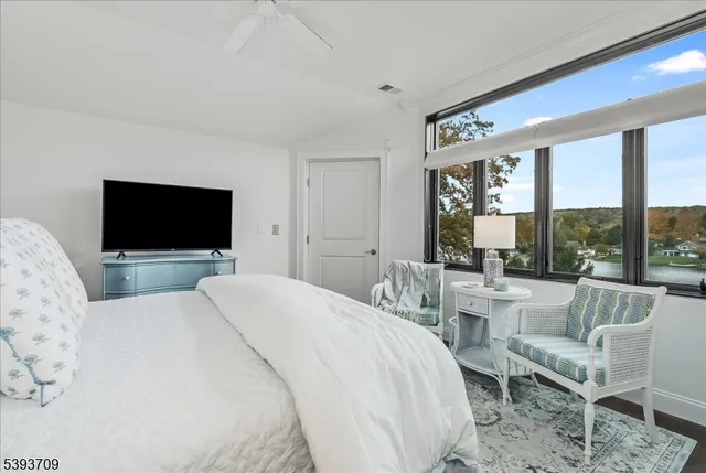 a living room with a couch and a table