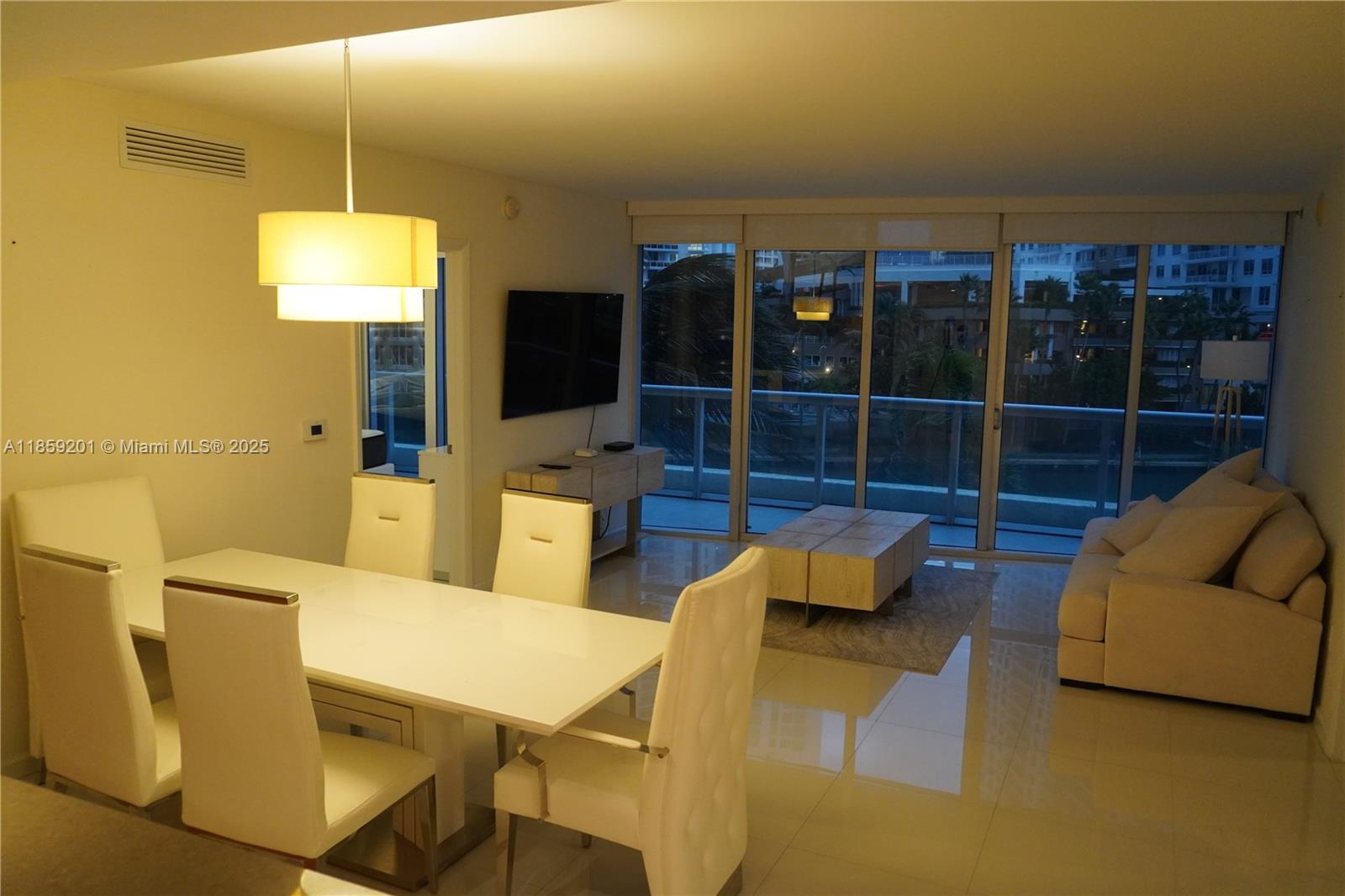 495 Brickell Avenue, Unit 420 Miami, FL 33131 - Photo 10 of 73 a living room with furniture and a flat screen tv