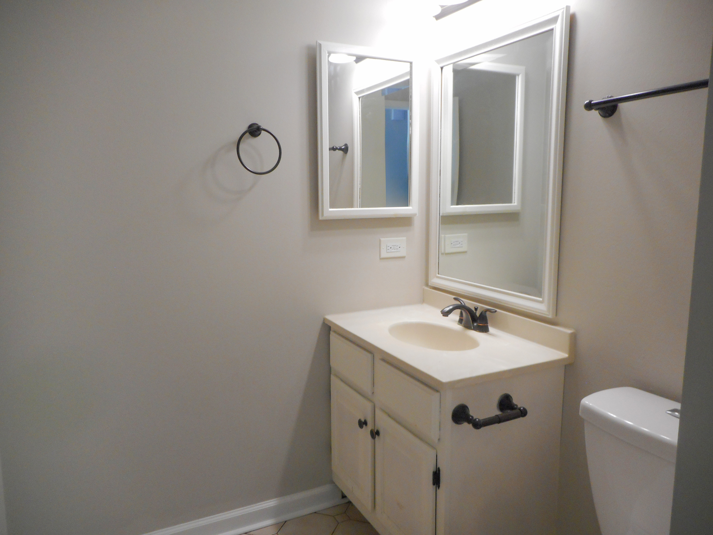1318 Antigo Trail Carol Stream, IL 60188 - Photo 21 of 23 a bathroom with a sink and mirror with toilet