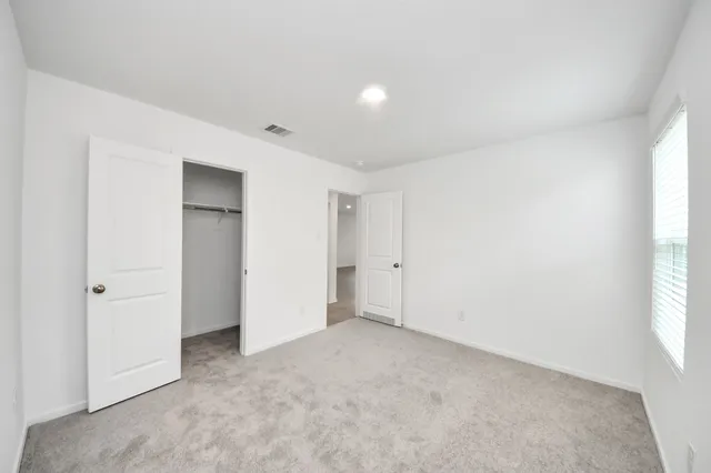 an empty room with a window