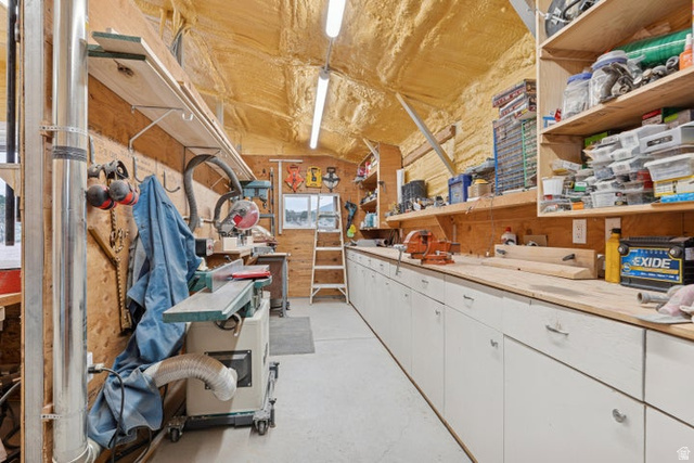 2925 Juniper Road Enterprise, UT 84725 - Photo 44 of 56 Miscellaneous room with concrete floors, a workshop area, and lofted ceiling