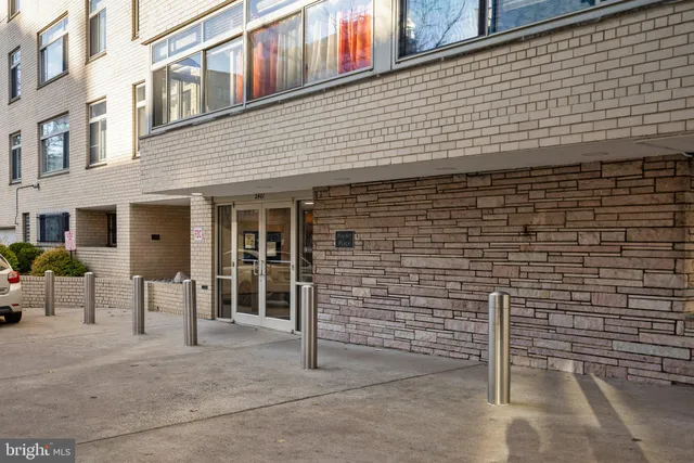 a view of entrance of building