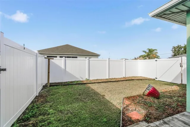 a backyard of a house