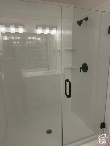 80 South Moonlit Road Mapleton, UT 84664 - Photo 9 of 18 Bathroom with a stall shower and a sink