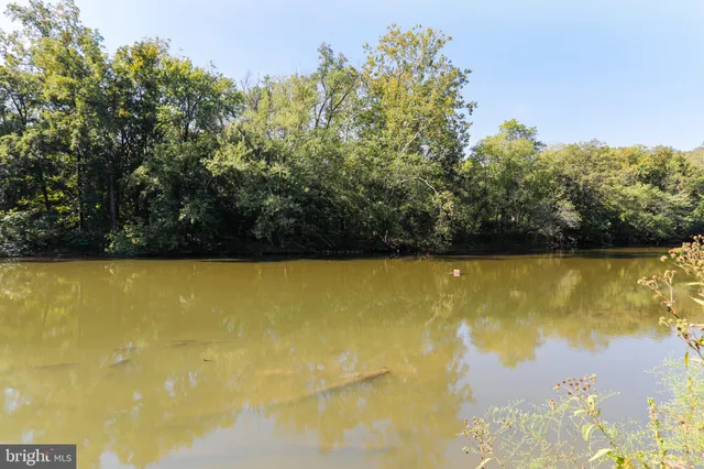 a view of a swimming pool and an outdoor space