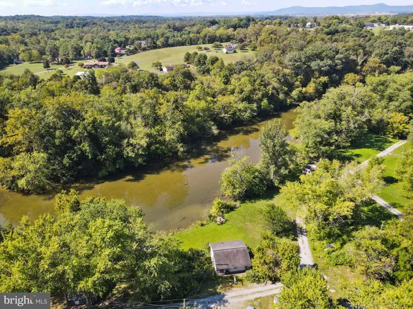 a view of a lake with houses