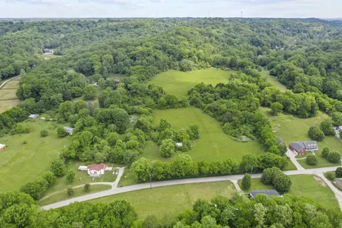 a view of a green field with clear sky