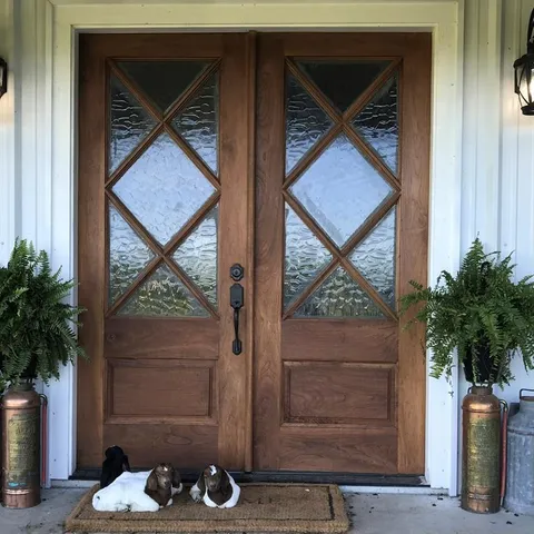 a front view of a house entrance